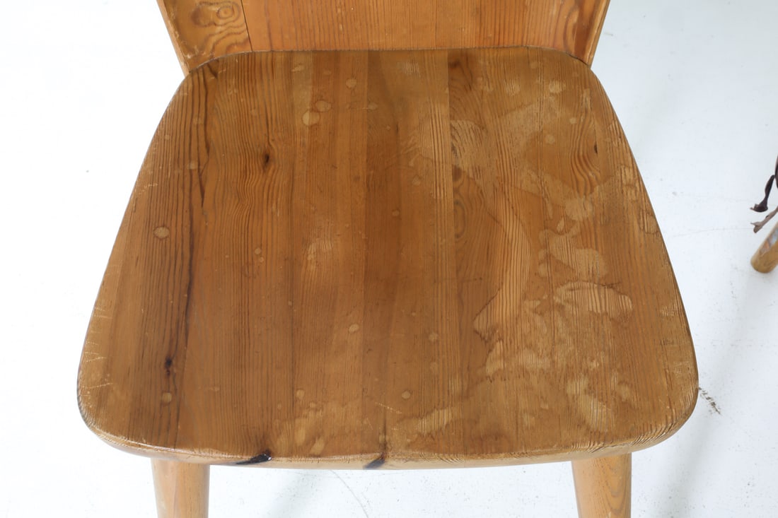 (4) GORAN MALMVALL PINE DINING SET 1950S - 20