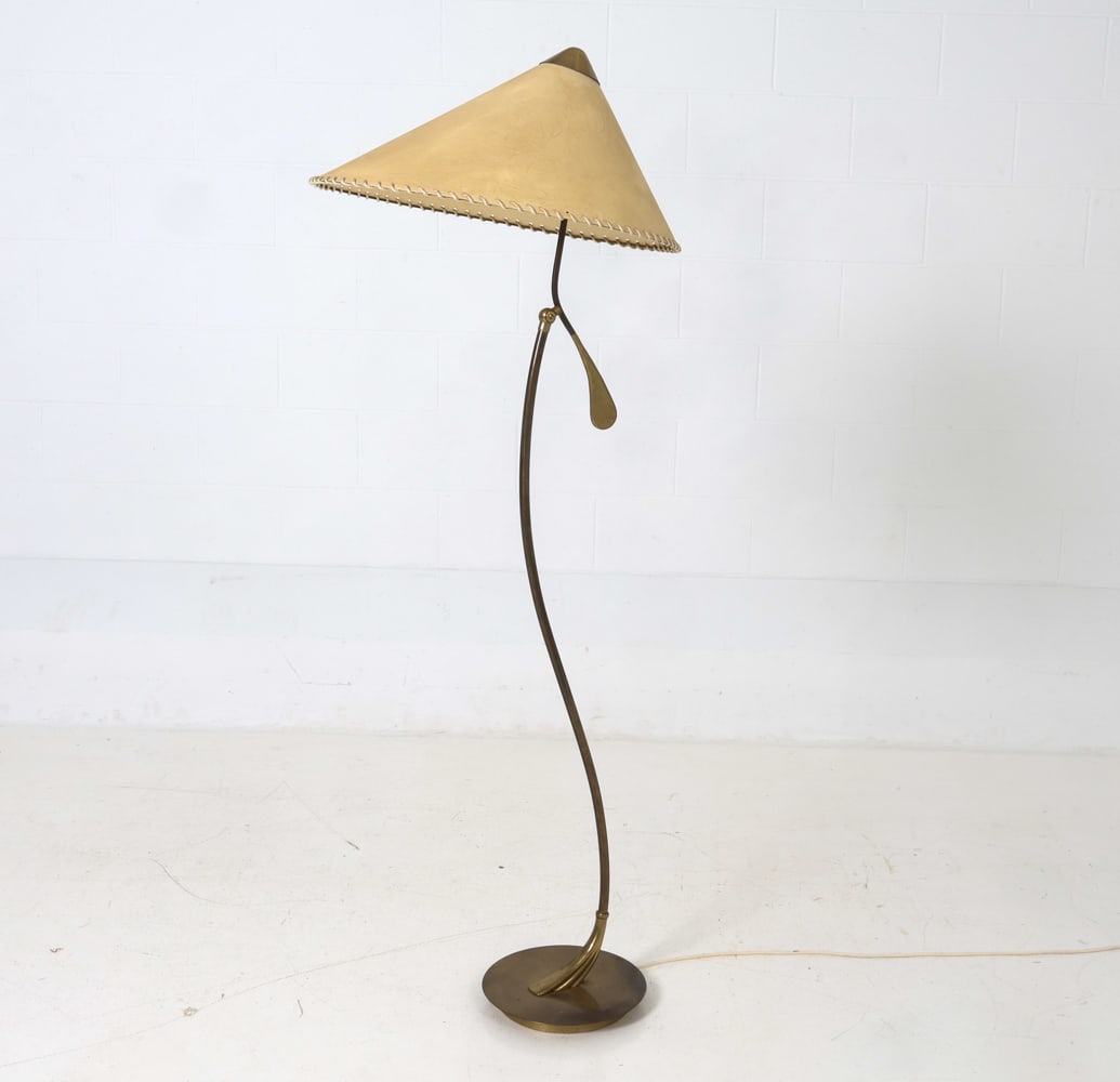 ITALIAN BRASS FLOOR LAMP 1950S (1 of 17)