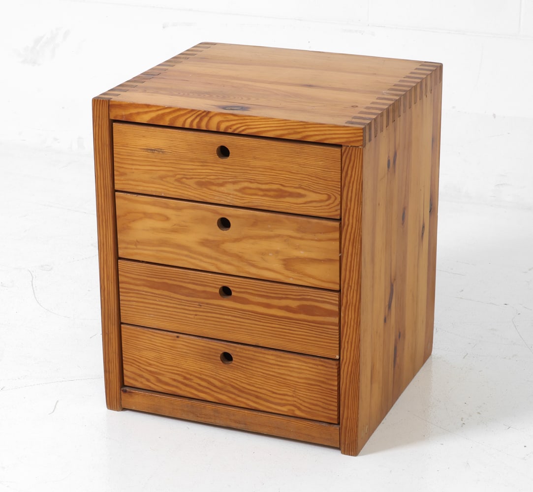 ATE VAN APELDOORN DUTCH PINE NIGHTSTAND C. 1970'S (1 of 15)
