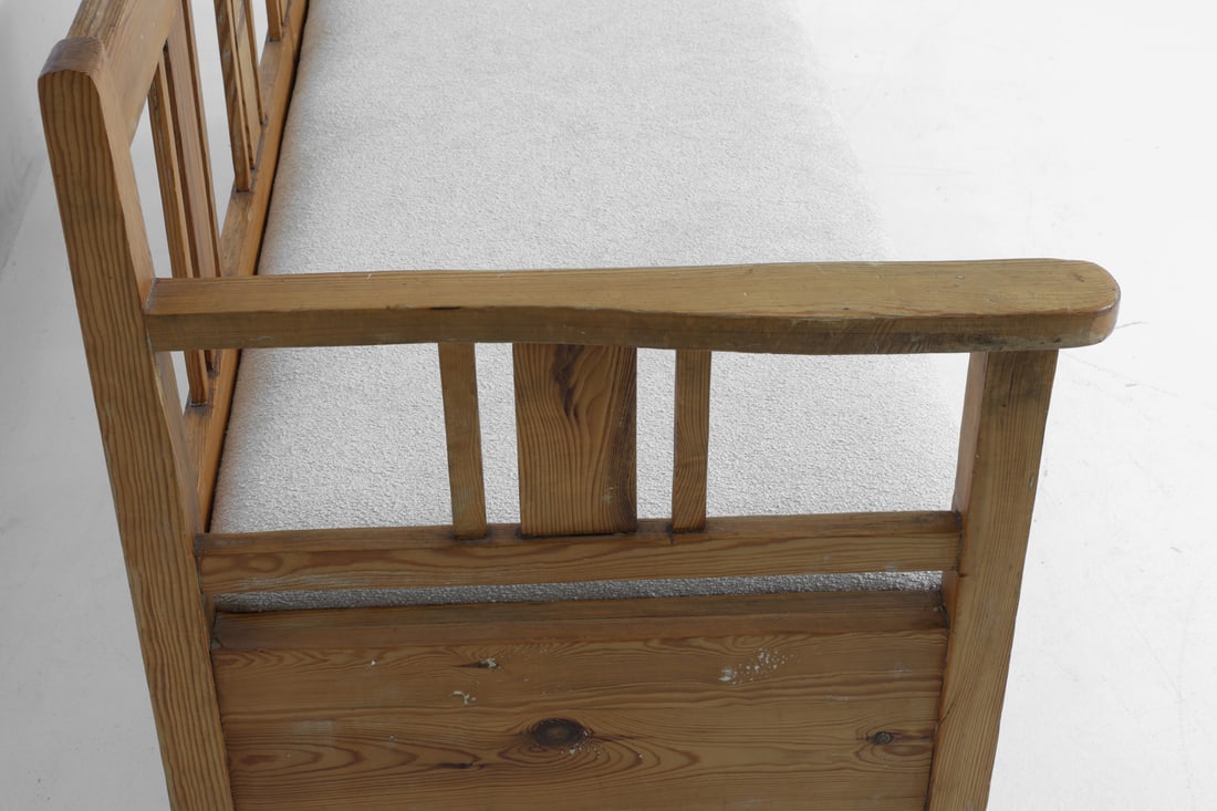 SWEDISH PINE STORAGE SOFA/BENCH - 6