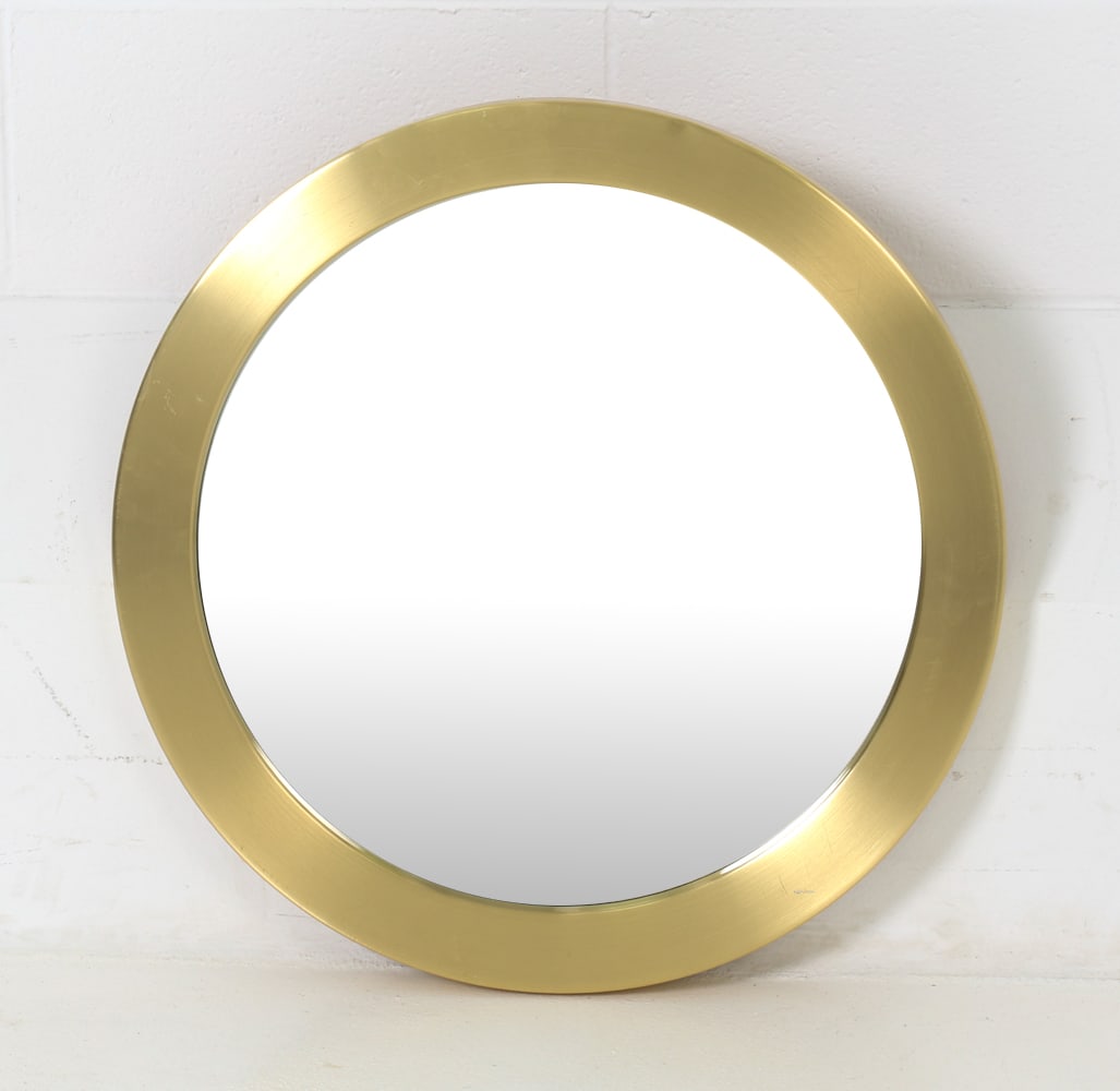 GLASSMASTER SWEDISH BRASS MIRROR CIRCA 1960'S (1 of 11)