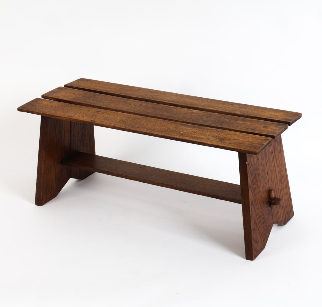 DUTCH OAK BENCH CIRCA 1970'S (1 of 15)