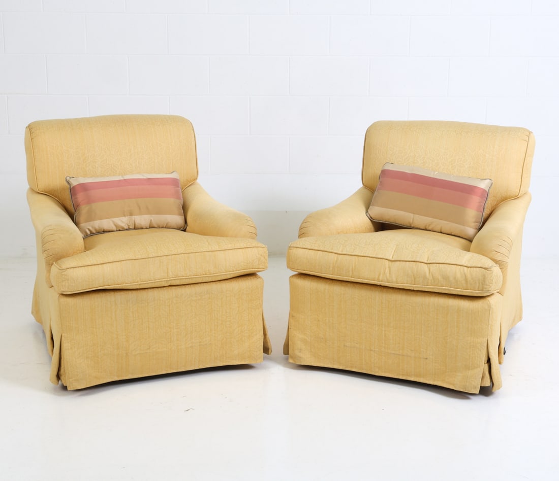 BAKER STYLE SWIVEL LOUNGE CHAIRS (1 of 1)