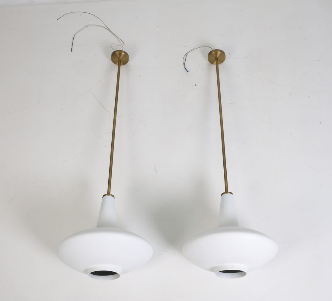 PAIR OF CONTEMPORARY PENDANT LIGHTS (1 of 1)