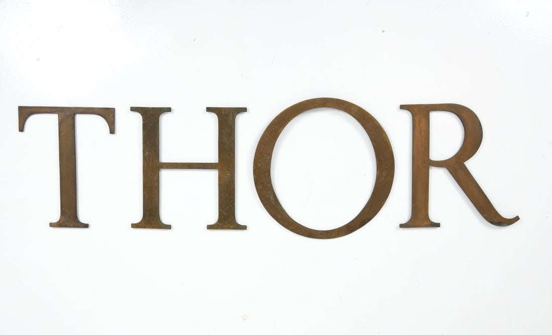 ANTIQUE BRASS SIGNAGE ADVERTISING LETTERS (1 of 1)