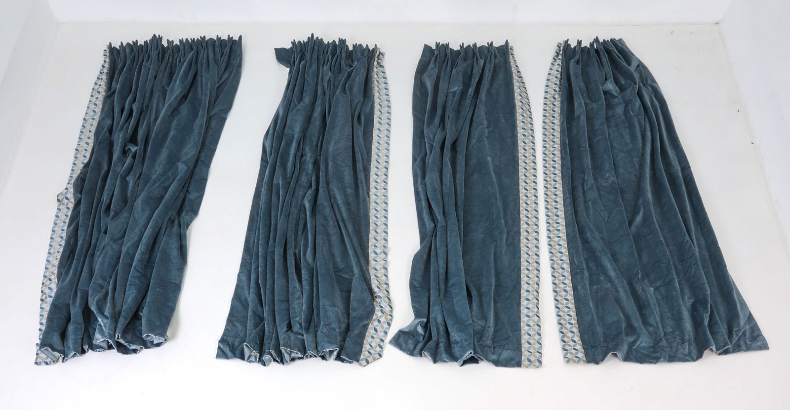 (4) ROBERT ALLEN SAVOY VELVET LIBRARY CURTAINS (1 of 1)