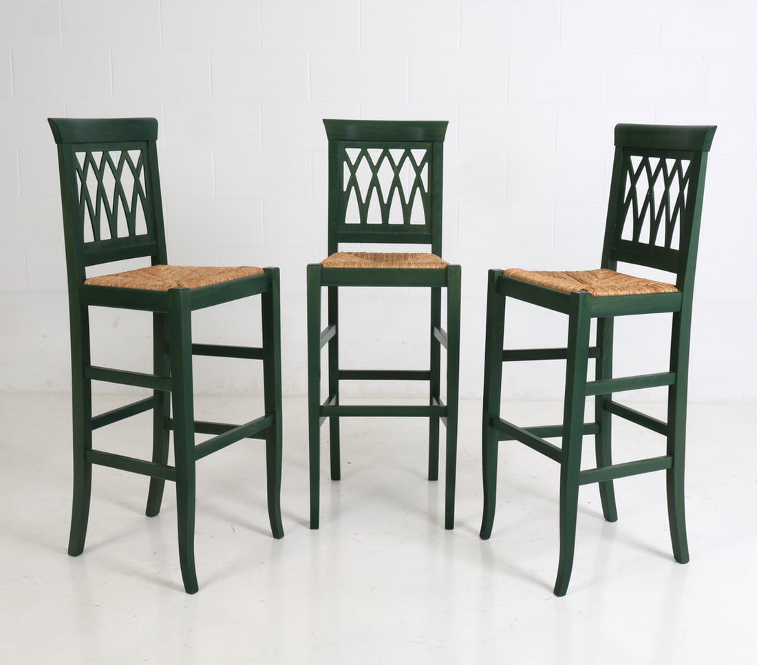 (3) RUSH SEAT BARSTOOLS (1 of 1)