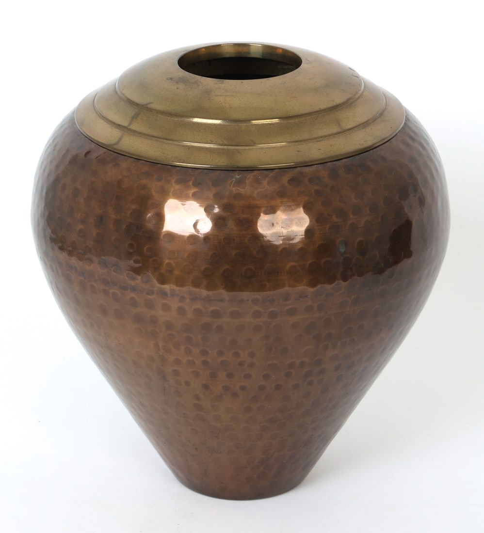 HAMMERED COPPER & BRASS INDIAN VASE (1 of 1)