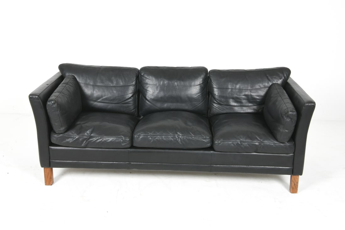 WIELS MOBLER DANISH LEATHER SOFA - 5