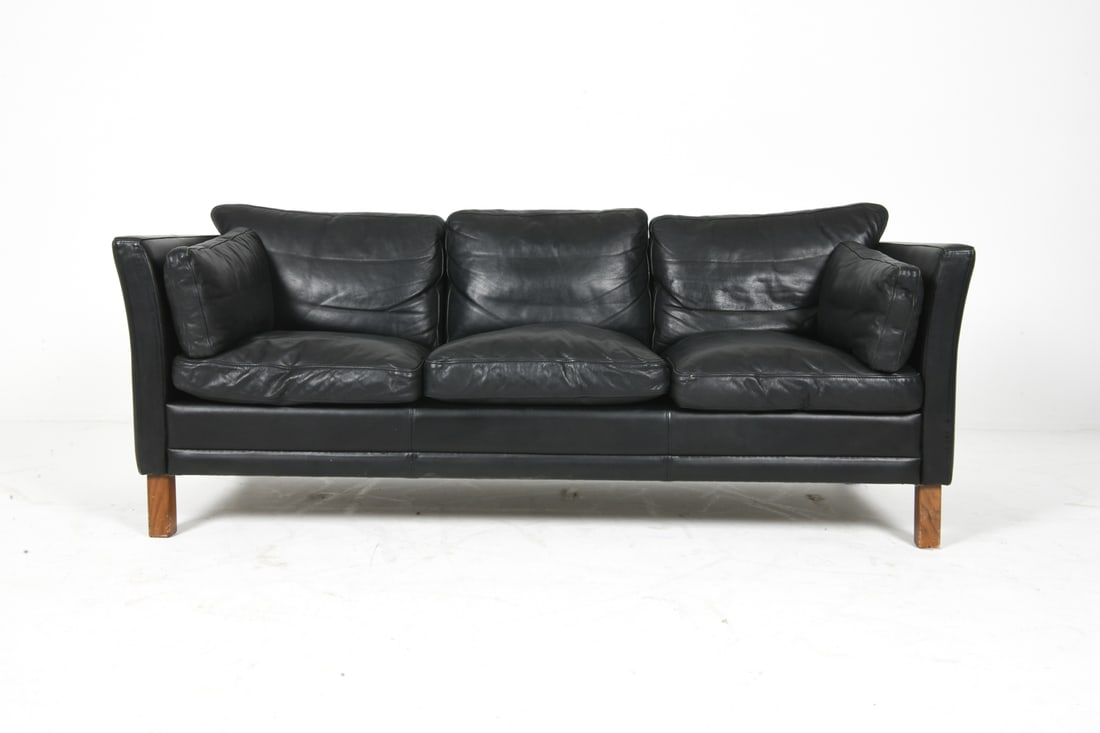 WIELS MOBLER DANISH LEATHER SOFA - 6