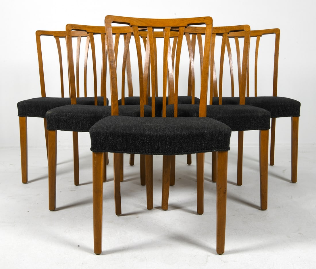 (6) WANSCHER STYLE DANISH OAK DINING CHAIRS 1950S (1 of 1)