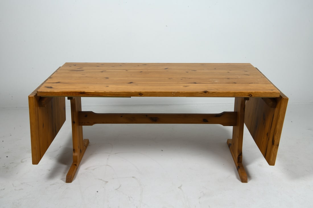 DANISH PINE EXPANDING DINING TABLE C. 1970S - 13