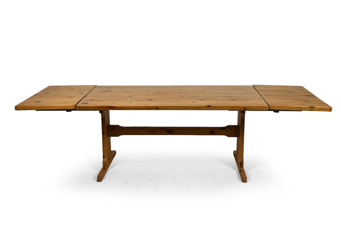 DANISH PINE EXPANDING DINING TABLE C. 1970S - 5