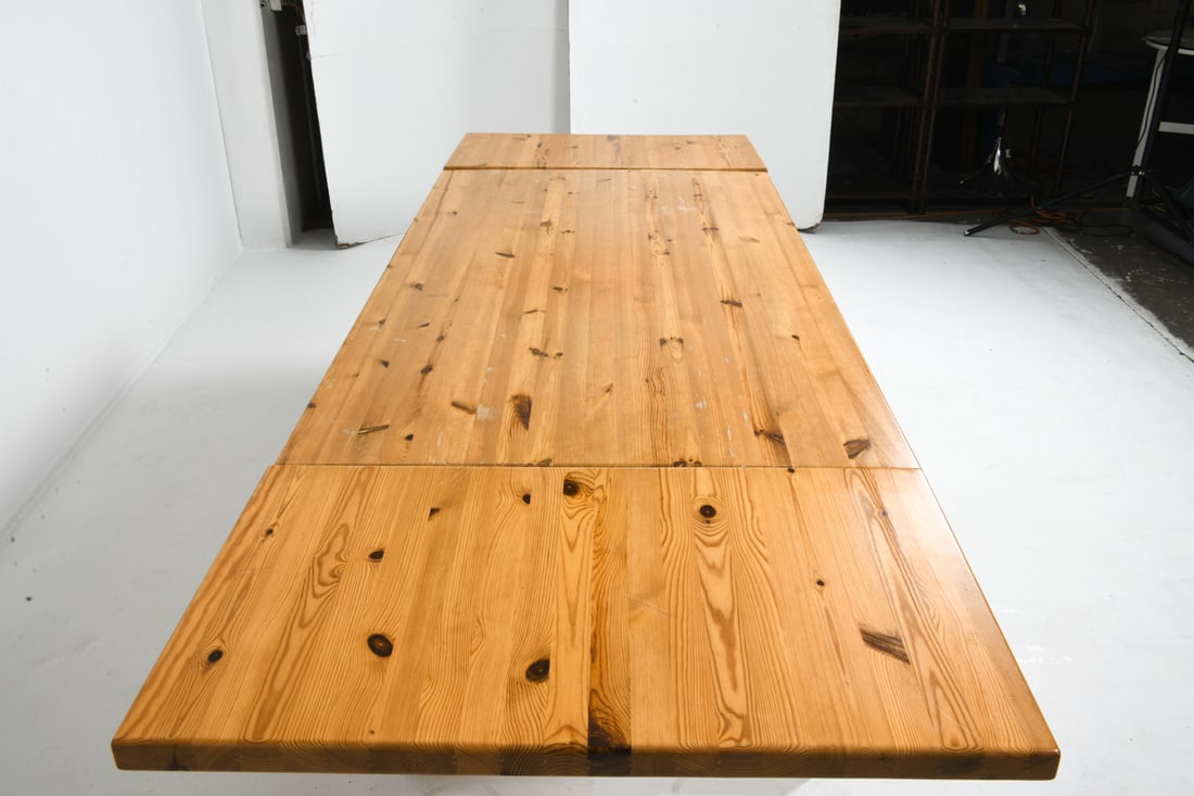 DANISH PINE EXPANDING DINING TABLE C. 1970S - 7