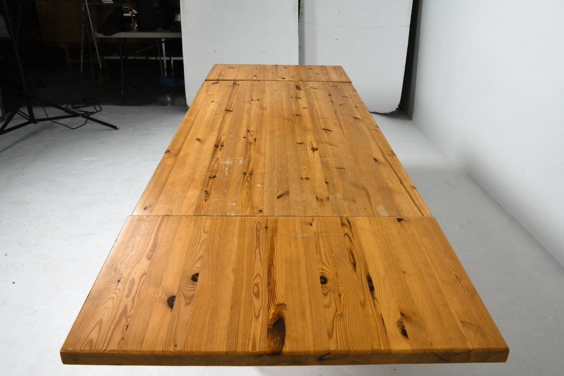 DANISH PINE EXPANDING DINING TABLE C. 1970S - 8