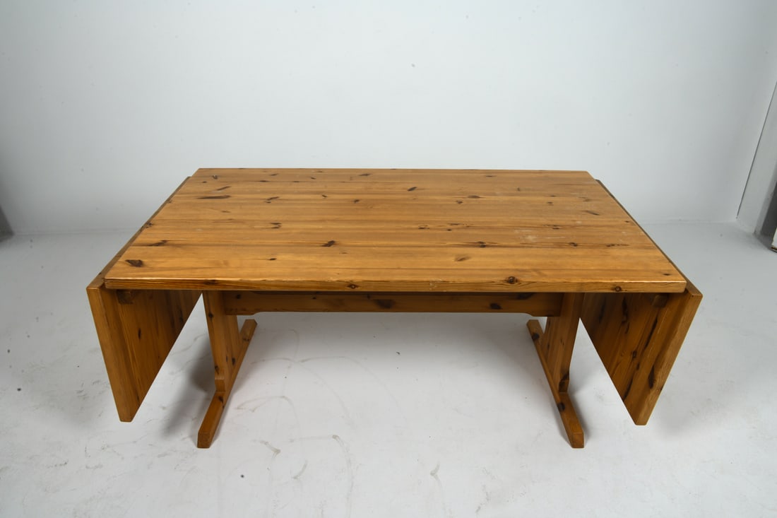 DANISH PINE EXPANDING DINING TABLE C. 1970S - 9