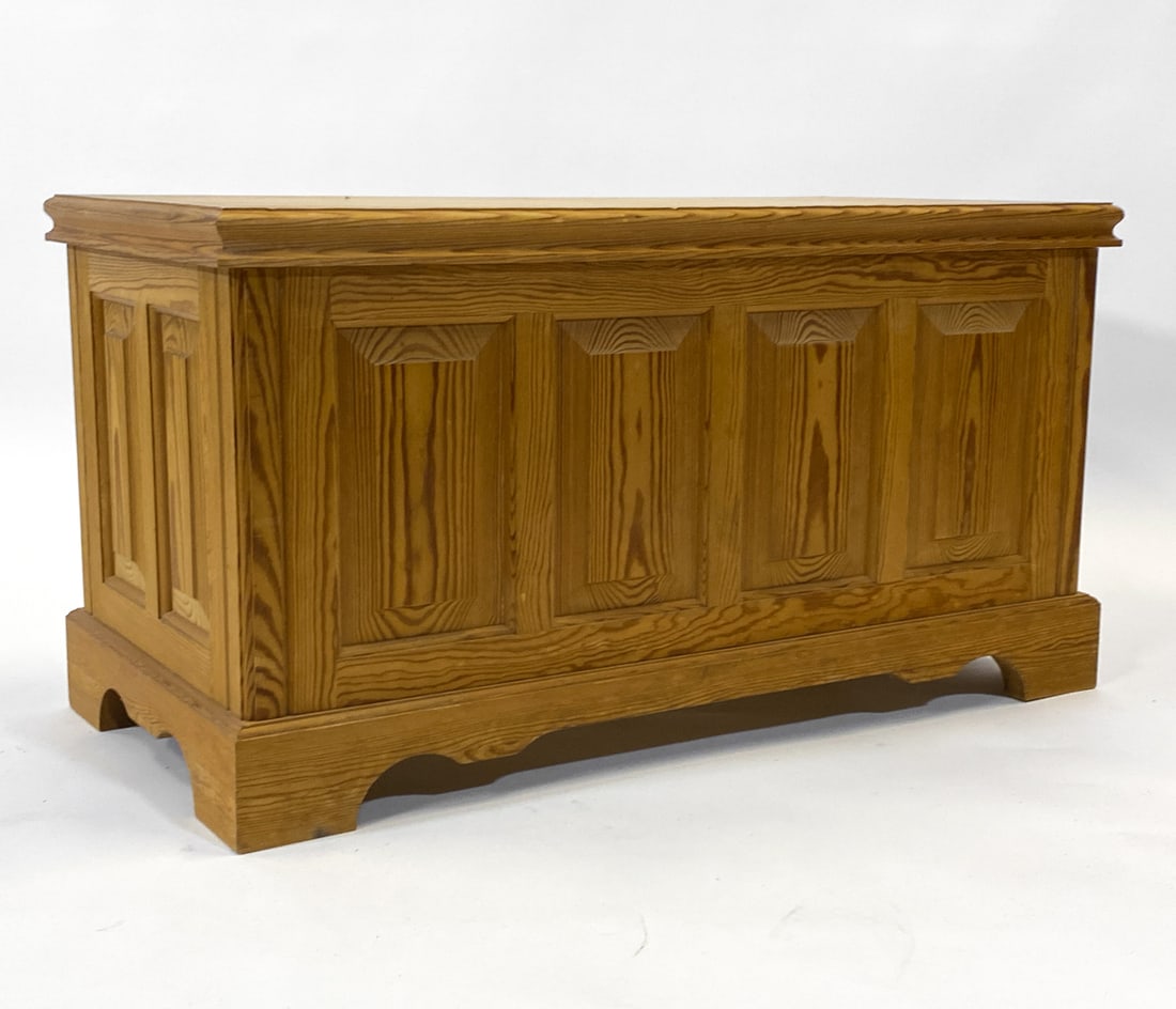 SWEDISH PINE BLANKET CHEST C. 1970S (1 of 1)