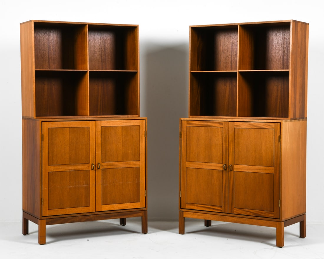 PAIR SOBORG MOBELR DANISH TEAK BOOKCASE CABINETS (1 of 1)