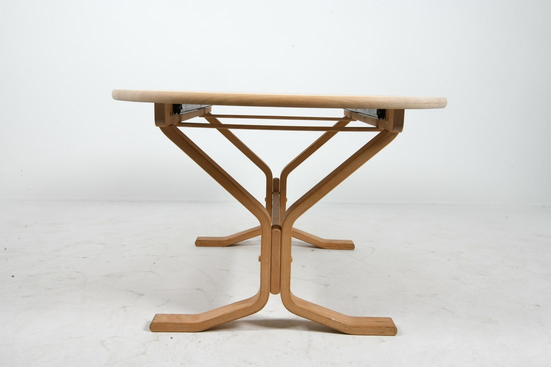 RUBBY MOBLER DANISH BEECH EXPANDING DINING TABLE - 10