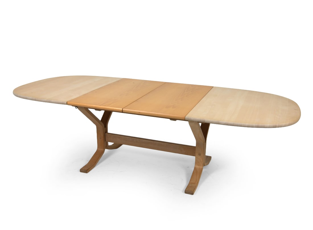 RUBBY MOBLER DANISH BEECH EXPANDING DINING TABLE - 2