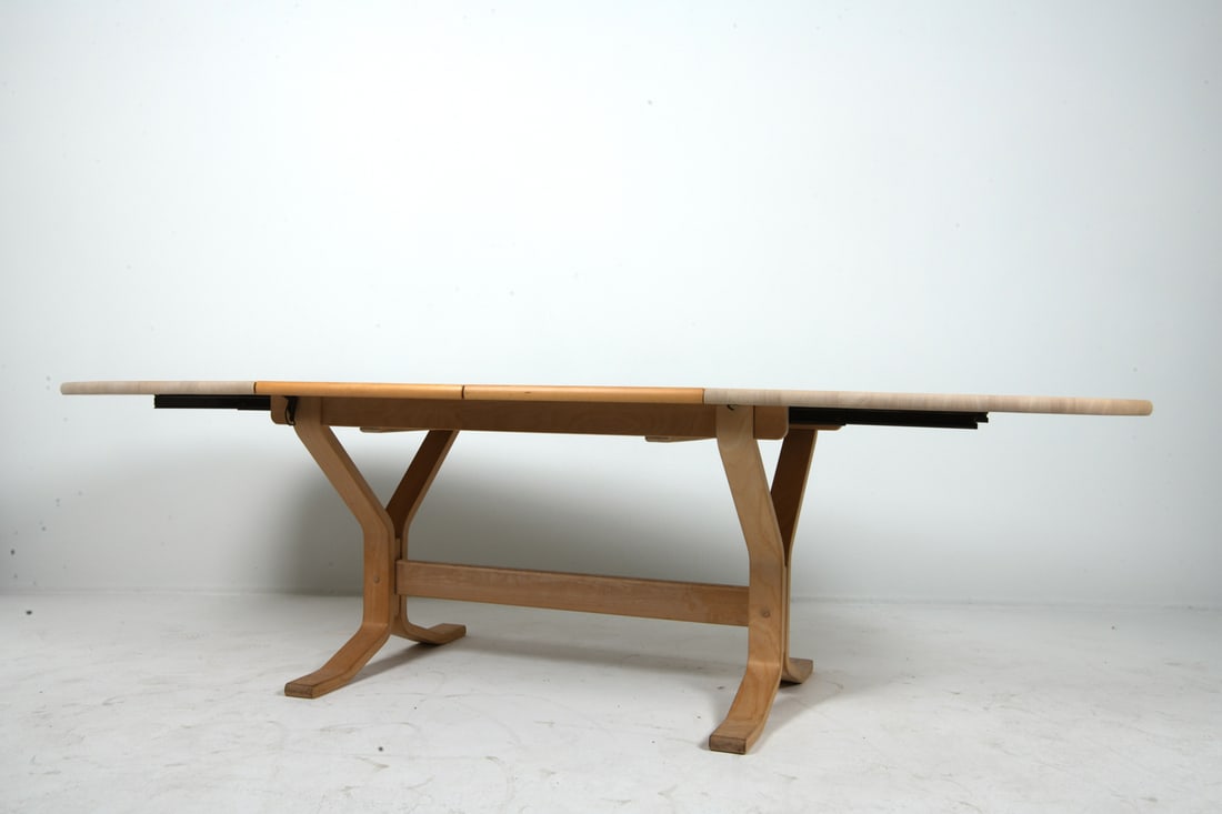 RUBBY MOBLER DANISH BEECH EXPANDING DINING TABLE - 3