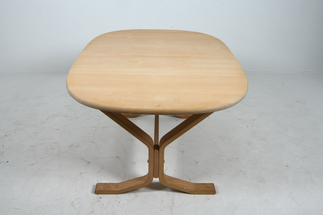 RUBBY MOBLER DANISH BEECH EXPANDING DINING TABLE - 8