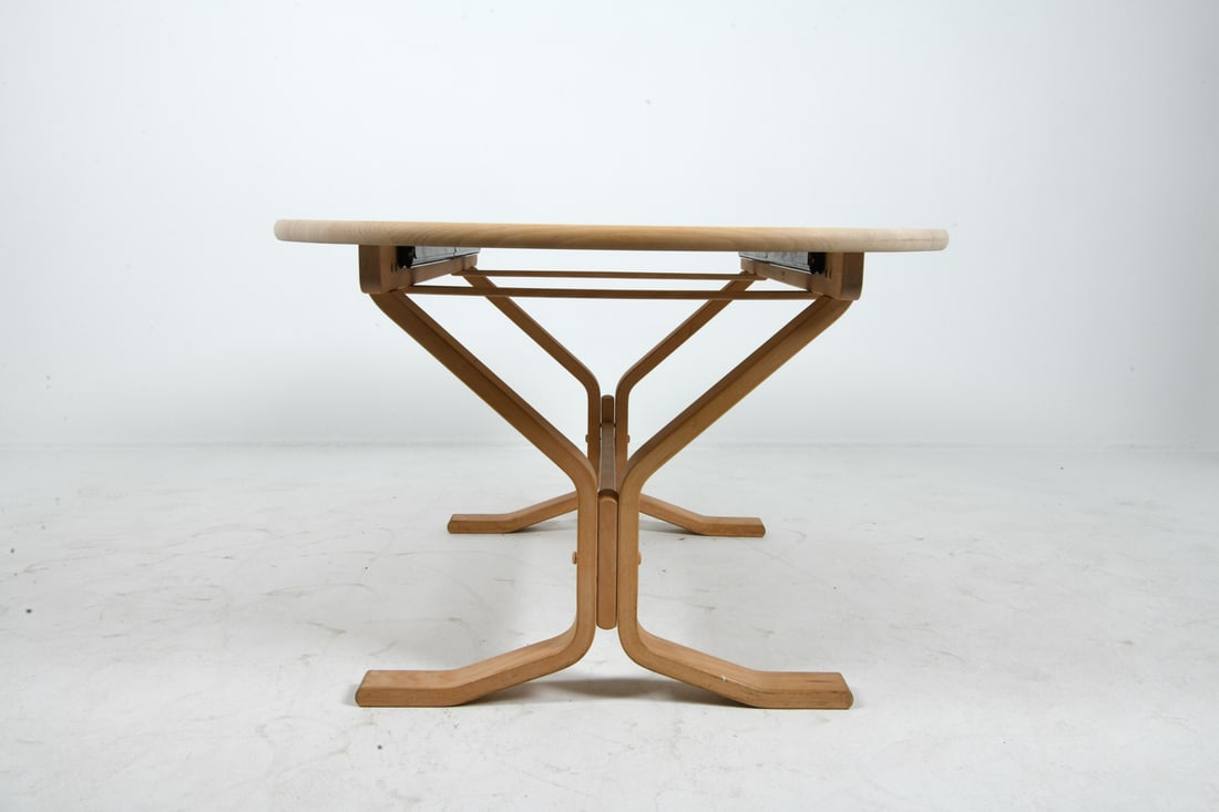 RUBBY MOBLER DANISH BEECH EXPANDING DINING TABLE - 9