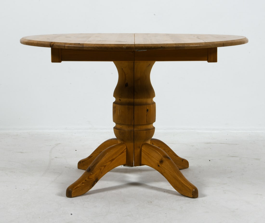 SWEDISH PINE EXPANDING DINING TABLE C. 1970S - 2