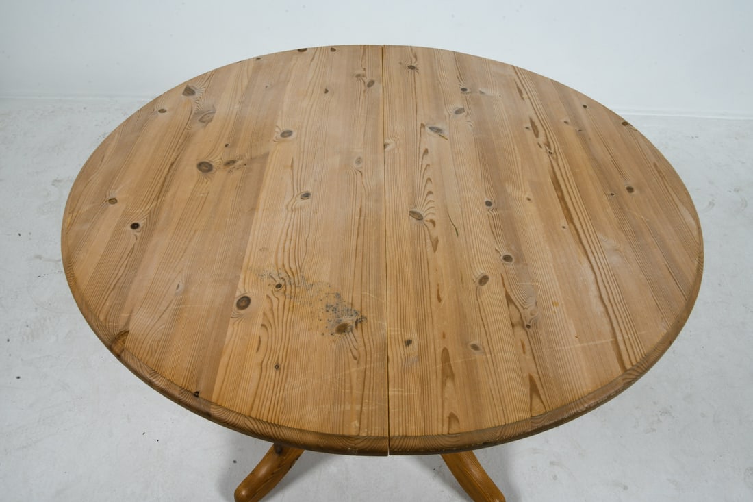 SWEDISH PINE EXPANDING DINING TABLE C. 1970S - 4