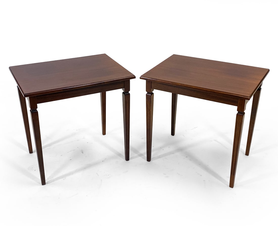 PAIR OF DANISH MAHOGANY SIDE TABLES C. 1960S (1 of 1)