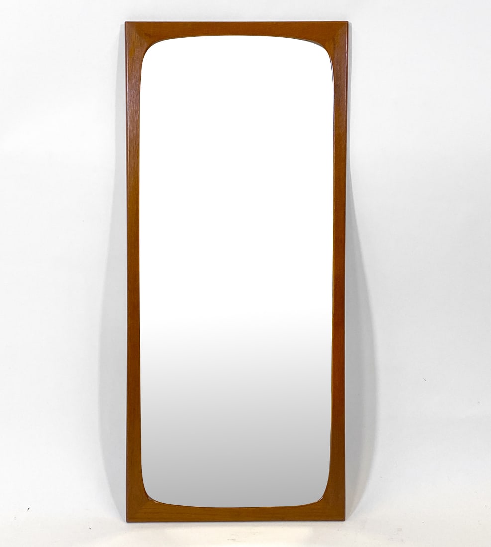 AARHUS GLASIMPORT DANISH TEAK WALL MIRROR C. 1960S (1 of 1)