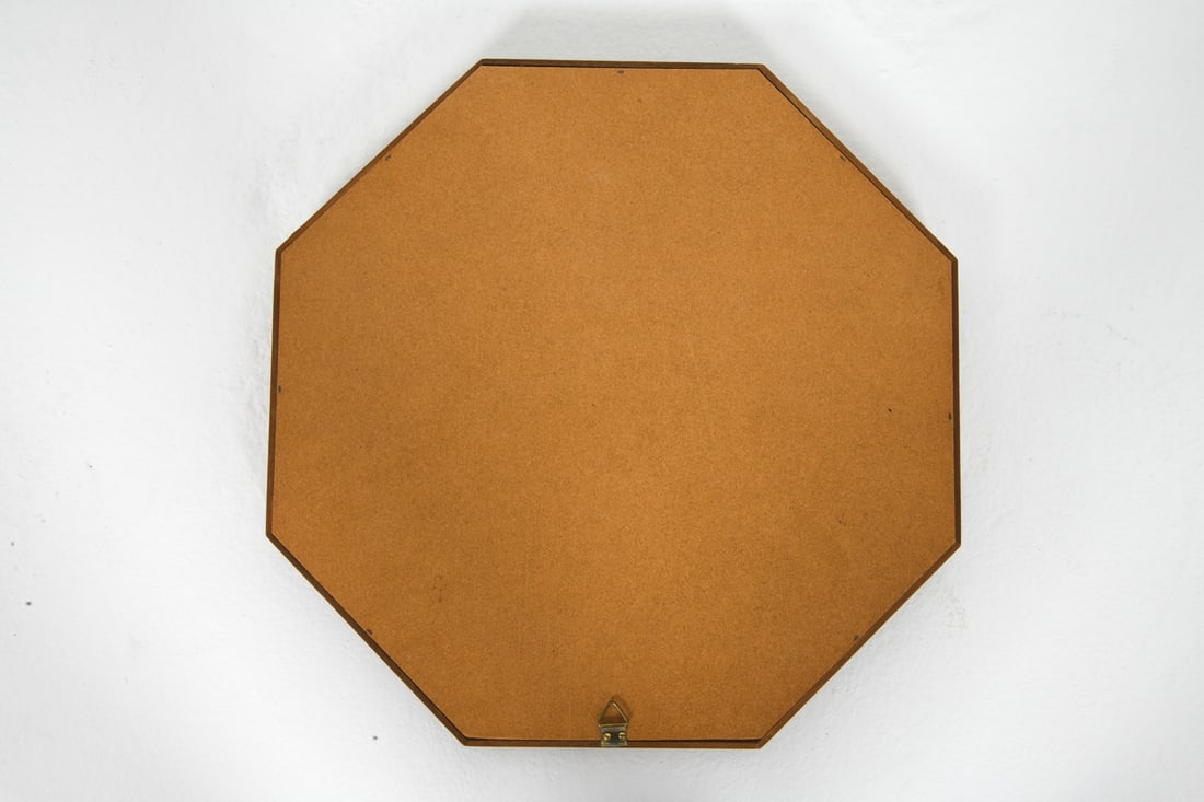 DANISH TEAK OCTAGONAL MIRROR C. 1970S - 9