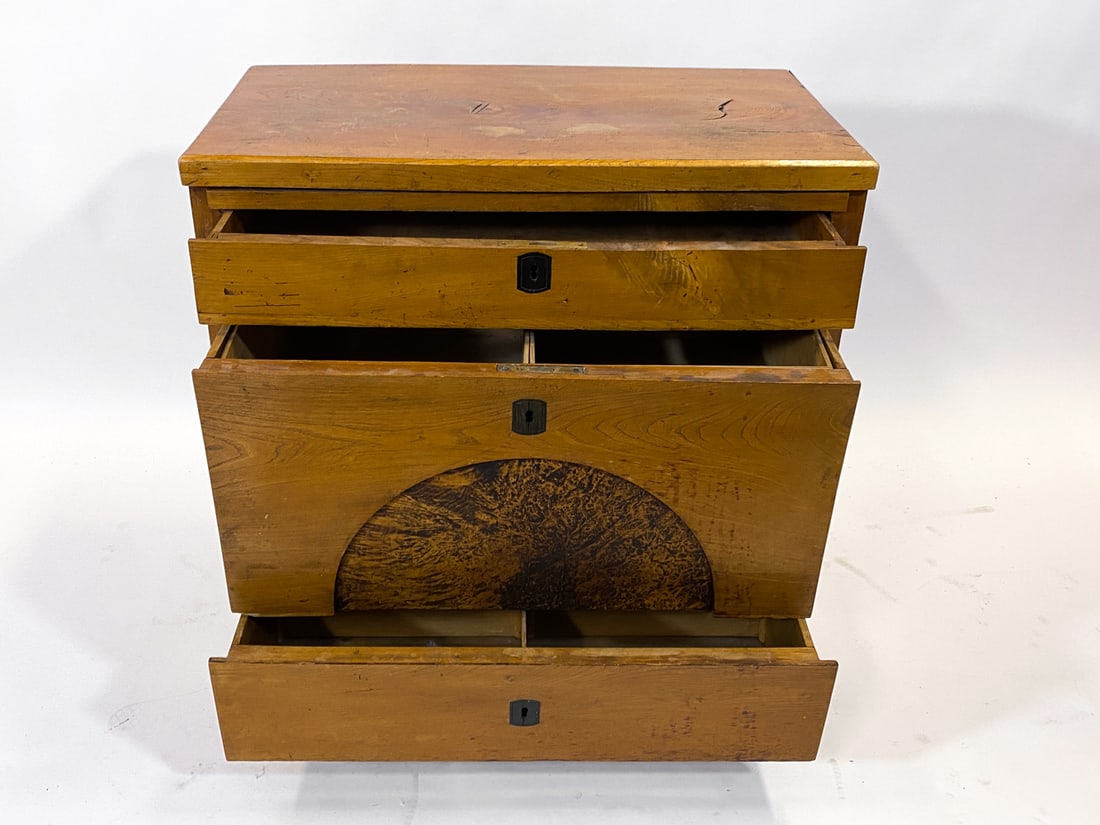 19TH C. BIEDERMEIER STYLE MAPLE SIDE CHEST - 7