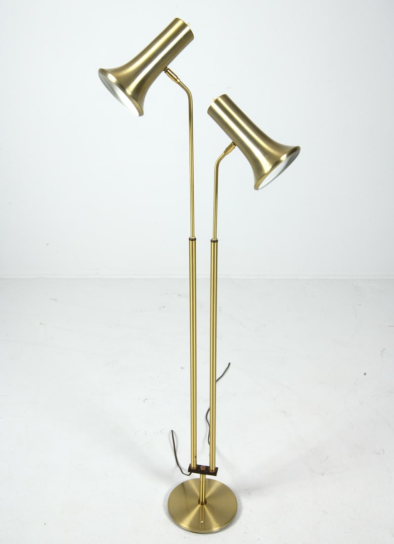 DANSA CV OSTERGAARD BRASS FLOOR LAMP C. 1970S (1 of 1)