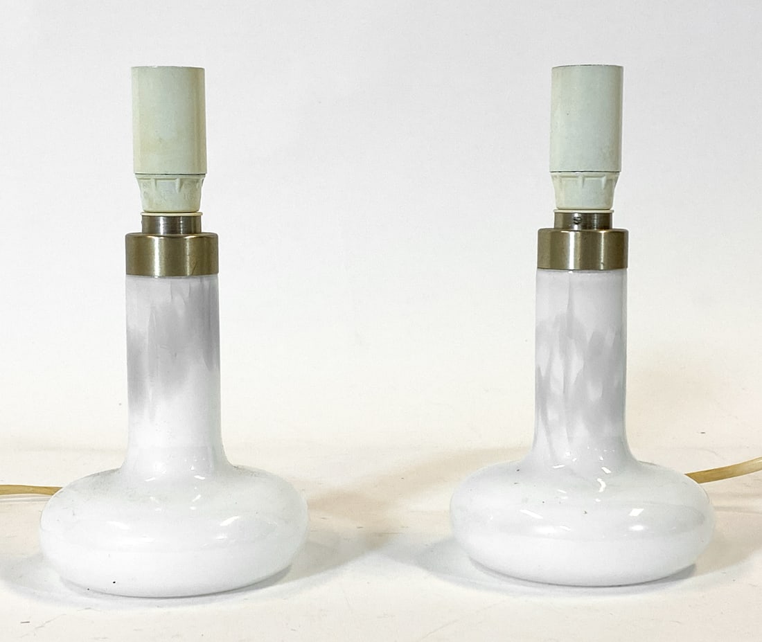 PAIR OF HOLMGAARD 'BLUES' GLASS TABLE LAMPS (1 of 1)