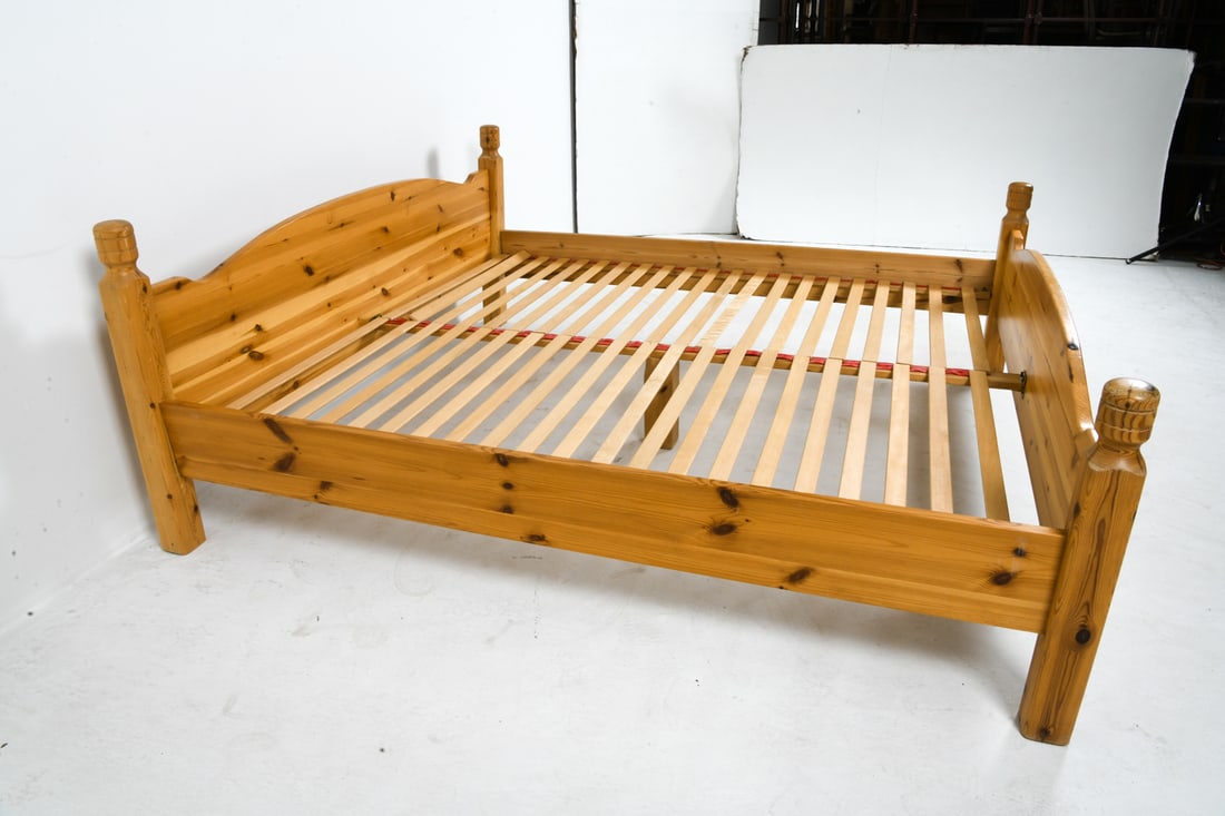 SWEDISH PINE FULL SIZE BED C. 1970S - 10