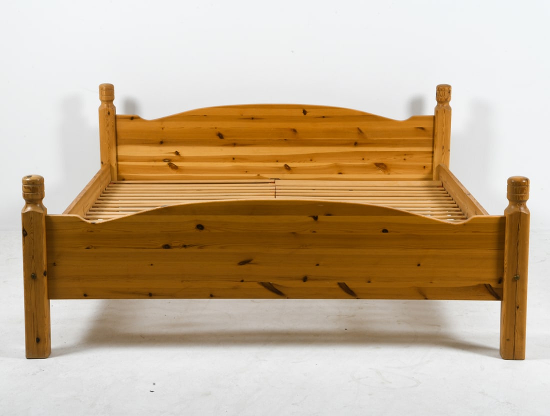 SWEDISH PINE FULL SIZE BED C. 1970S - 3