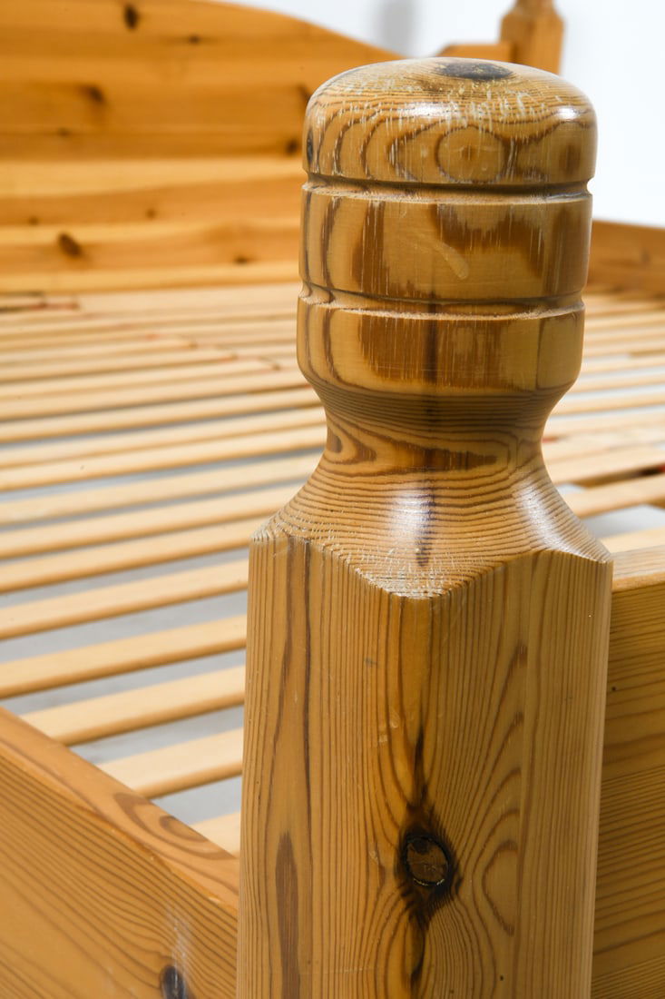 SWEDISH PINE FULL SIZE BED C. 1970S - 4