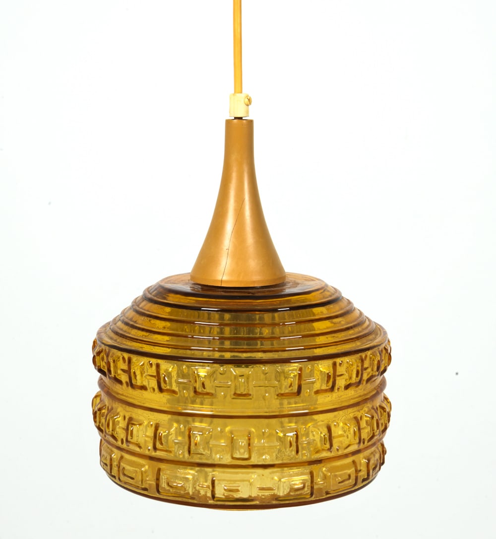 DANISH GLASS PENDANT LIGHT C. 1960S (1 of 13)