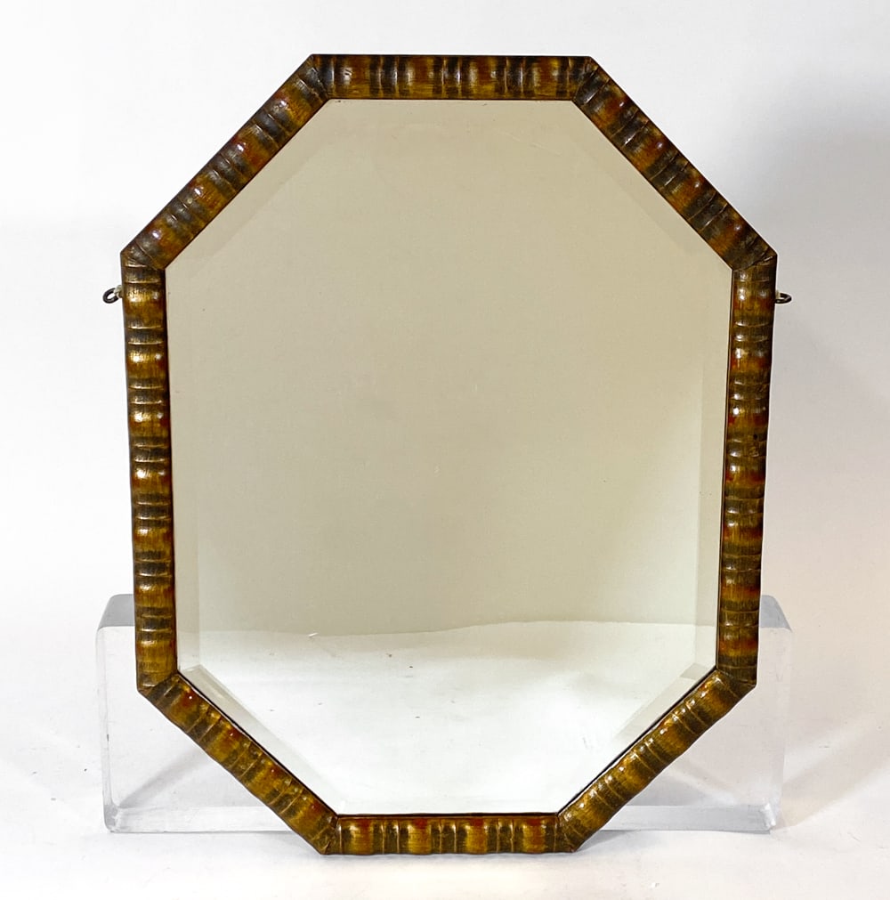SCANDINAVIAN PAINTED OCTAGONAL WALL MIRROR - 2