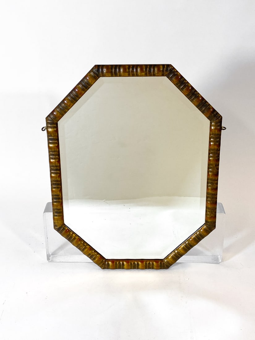 SCANDINAVIAN PAINTED OCTAGONAL WALL MIRROR - 3
