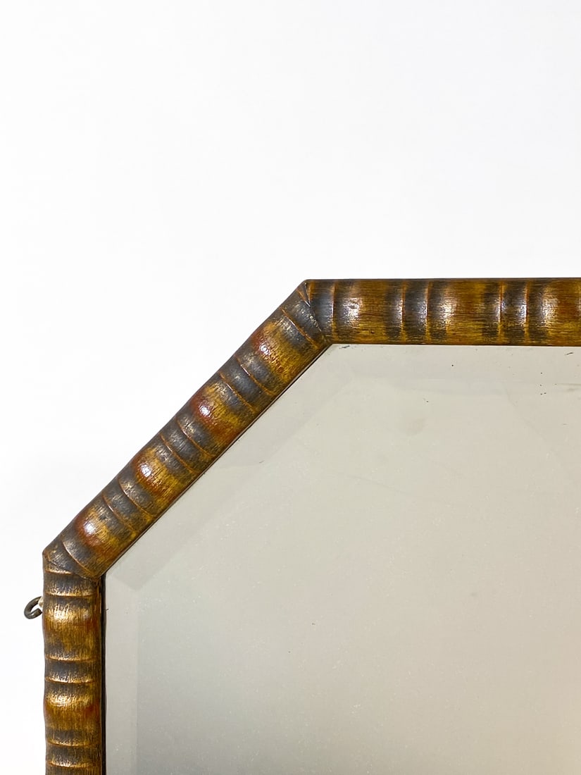 SCANDINAVIAN PAINTED OCTAGONAL WALL MIRROR - 5