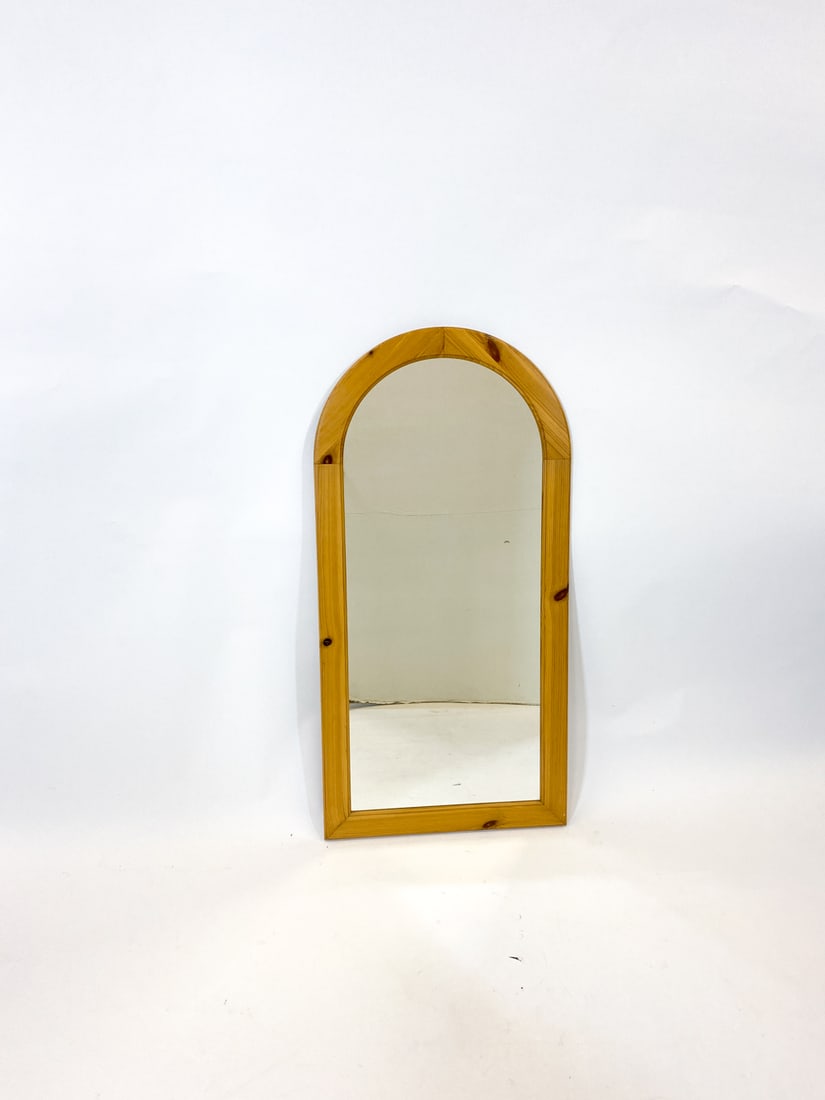 DANISH PINE WALL MIRROR C. 1970S - 3