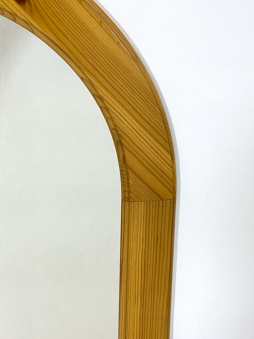 DANISH PINE WALL MIRROR C. 1970S - 4