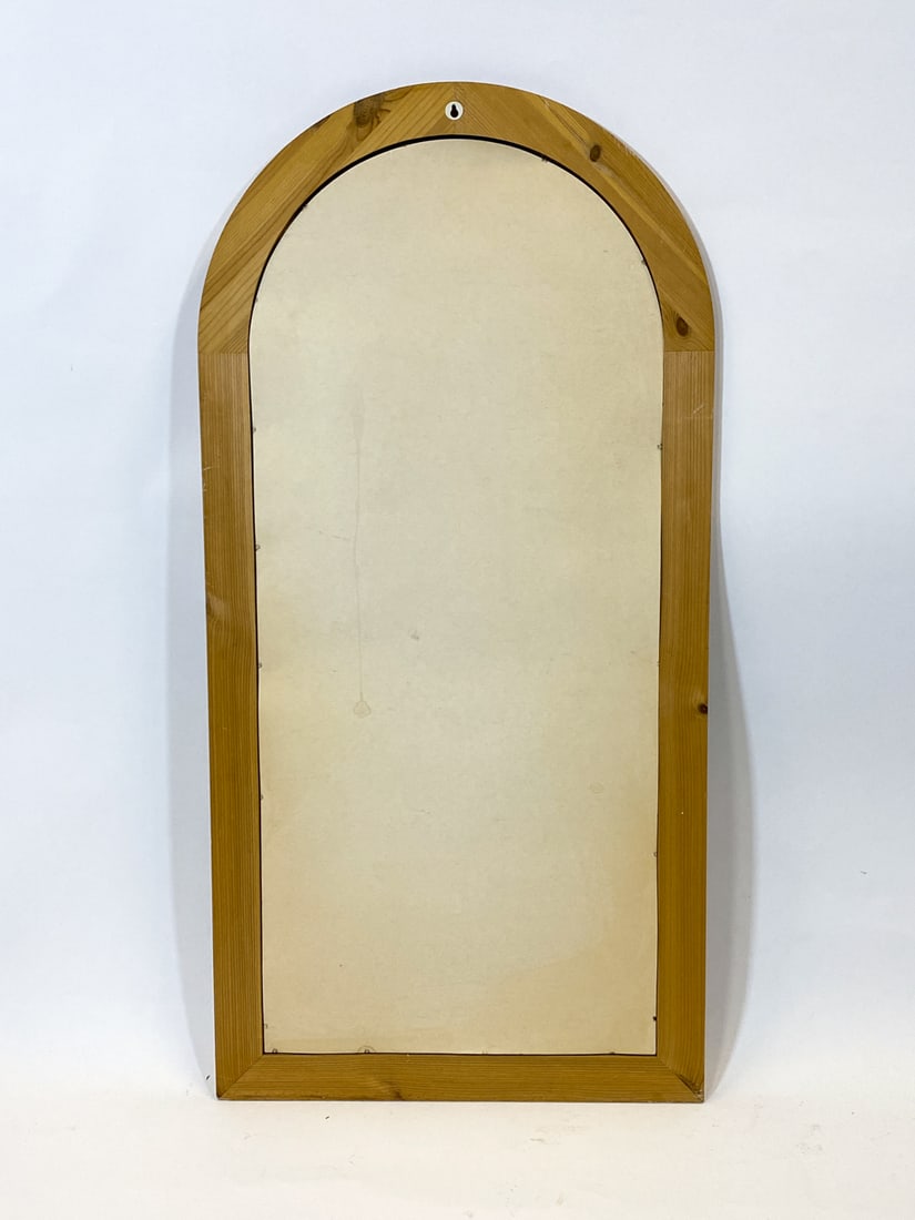 DANISH PINE WALL MIRROR C. 1970S - 5