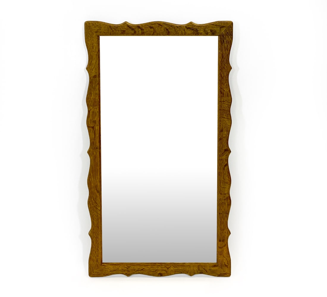 DANISH OAK WALL MIRROR C. 1970S (1 of 1)