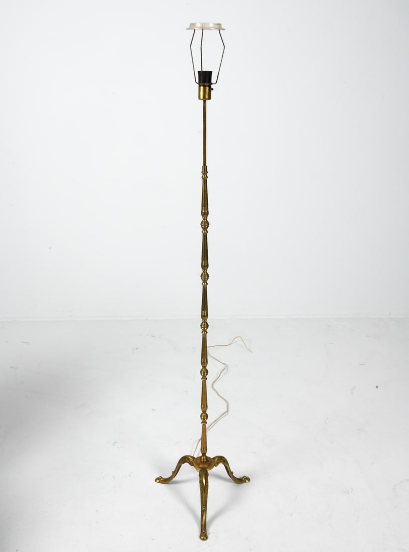 SCANDINAVIAN BRASS FLOOR LAMP C. 1970S (1 of 1)