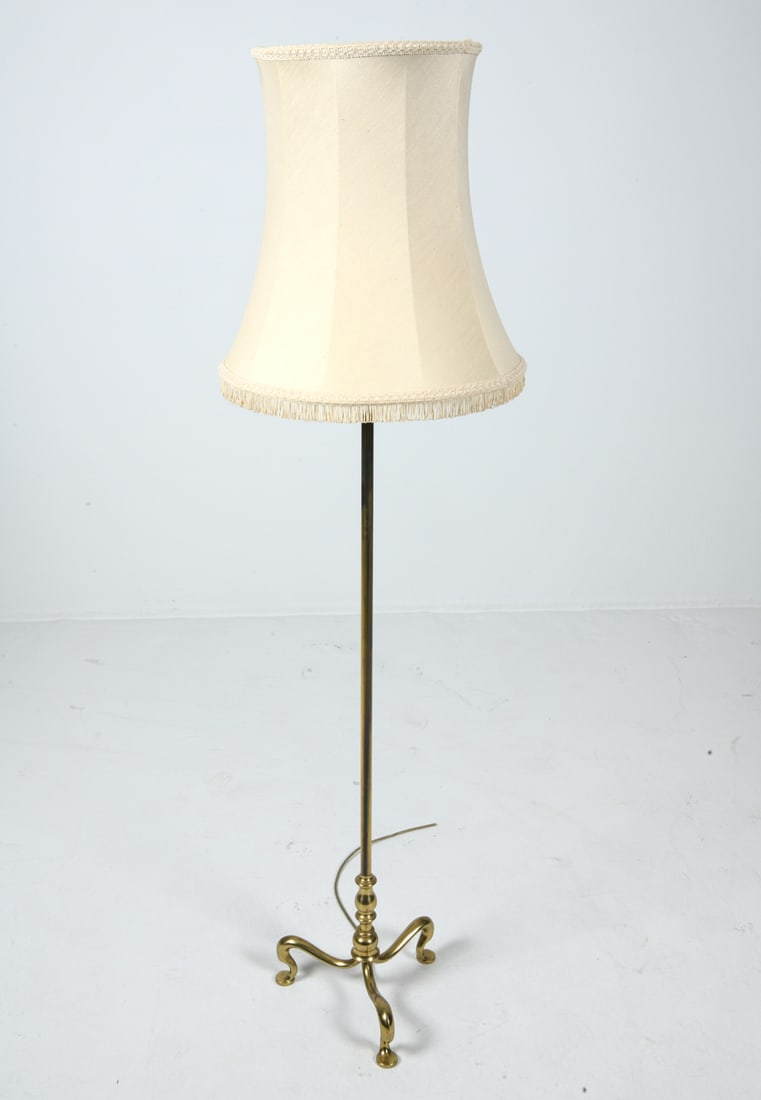 SCANDINAVIAN BRASS FLOOR LAMP C. 1970S (1 of 1)