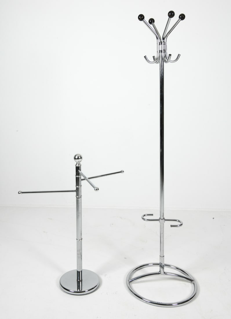 DANISH CHROME COAT RACK GROUPING C. 1970S (1 of 1)