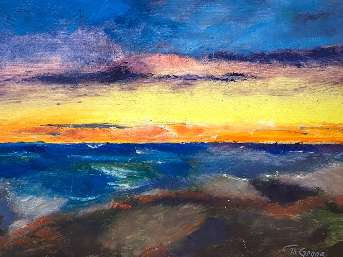 DANISH SUNSET LANDSCAPE O/B - 2